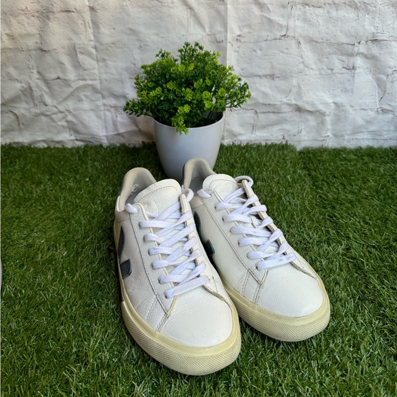 VEJA Extra White Leather Campo Chromefree Trainers SIZE 9 - Picture 6 of 10